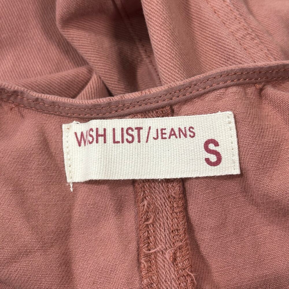 Wishlist Women’s Cotton Open Back Denim Overalls Mocha Size S - Picture 7 of 7